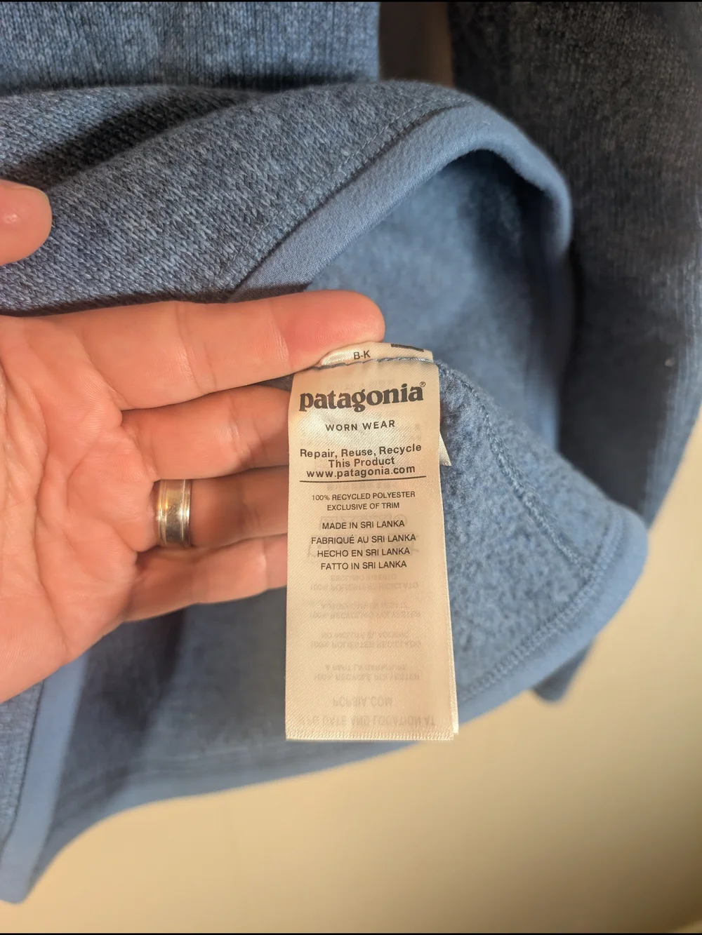 Patagonia Better Sweater 1/4 Zip Fleece Pullover Women’s M Blue Gorpcore Outdoor